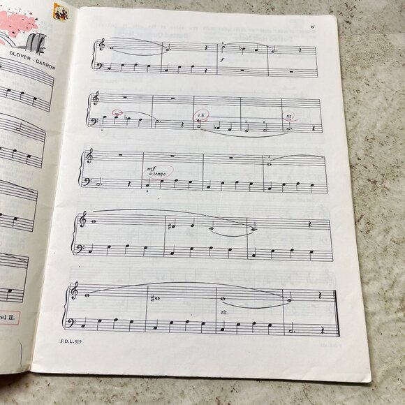 Piano Student Level 2 David Carr Glover Library Vintage 60s Sheet Music Book - Picture 9 of 9